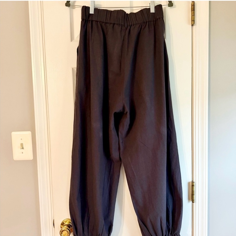 Free People NWT Slouchy Pull-On Pants Small Black Balloon Leg Comfy Lounge - Picture 2 of 7